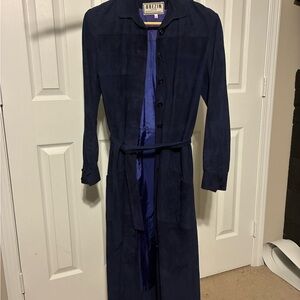 Women's Navy Blue Long Coat
